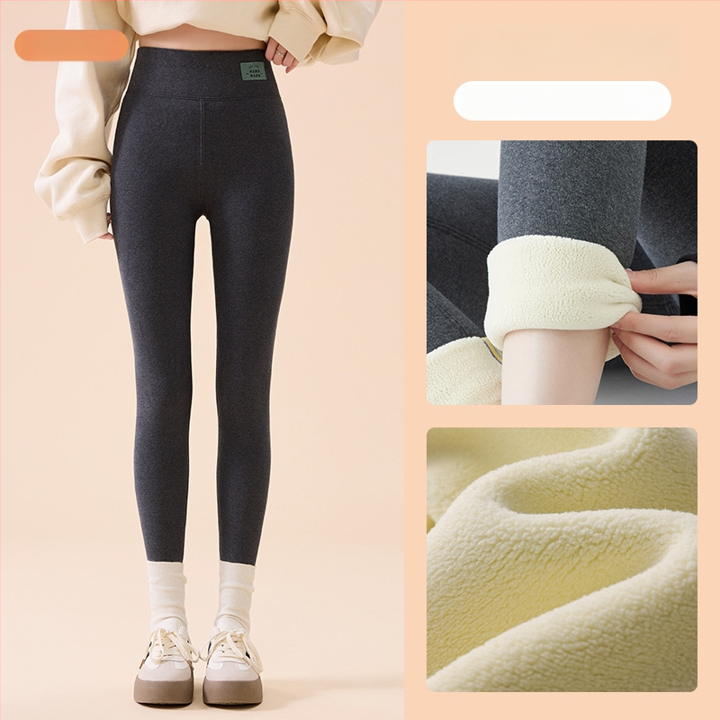 Ženske zimske legice od pamuka i ovčje vune, visok pojas, fleece podstava, debele tople hlače za sjeveroistočni region, 2026 novi model