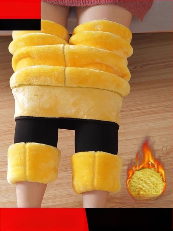 Pantaloni de iarnă pentru femei, într-o singură bucata, fără cusături, ultra-groși, calzi, din amestec nylon-bumbac, cu elasticitate înaltă