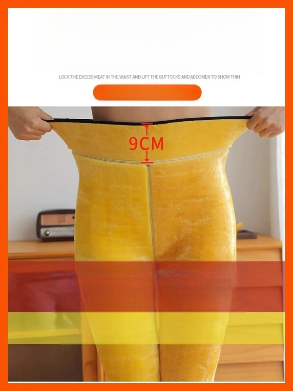 Pantaloni de iarnă pentru femei, într-o singură bucata, fără cusături, ultra-groși, calzi, din amestec nylon-bumbac, cu elasticitate înaltă