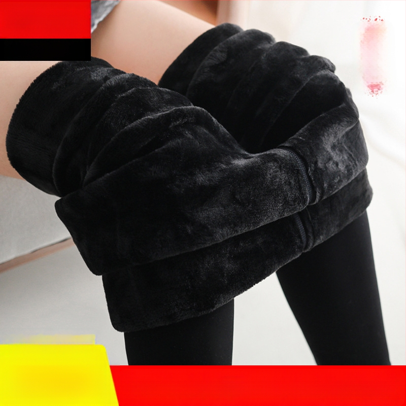 Pantaloni de iarnă pentru femei, într-o singură bucata, fără cusături, ultra-groși, calzi, din amestec nylon-bumbac, cu elasticitate înaltă