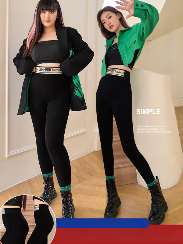 Γυναικείες παντελόνες από νάιλον και σπάντεξ, με φλίς εσωτερική επένδυση για τον χειμώνα, σε στυλ ολόσωμου παντελονιού, υψηλή ελαστικότητα