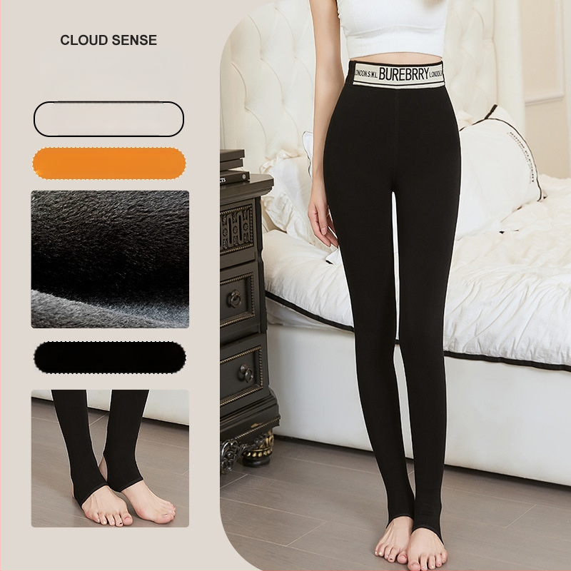 Γυναικείες παντελόνες από νάιλον και σπάντεξ, με φλίς εσωτερική επένδυση για τον χειμώνα, σε στυλ ολόσωμου παντελονιού, υψηλή ελαστικότητα