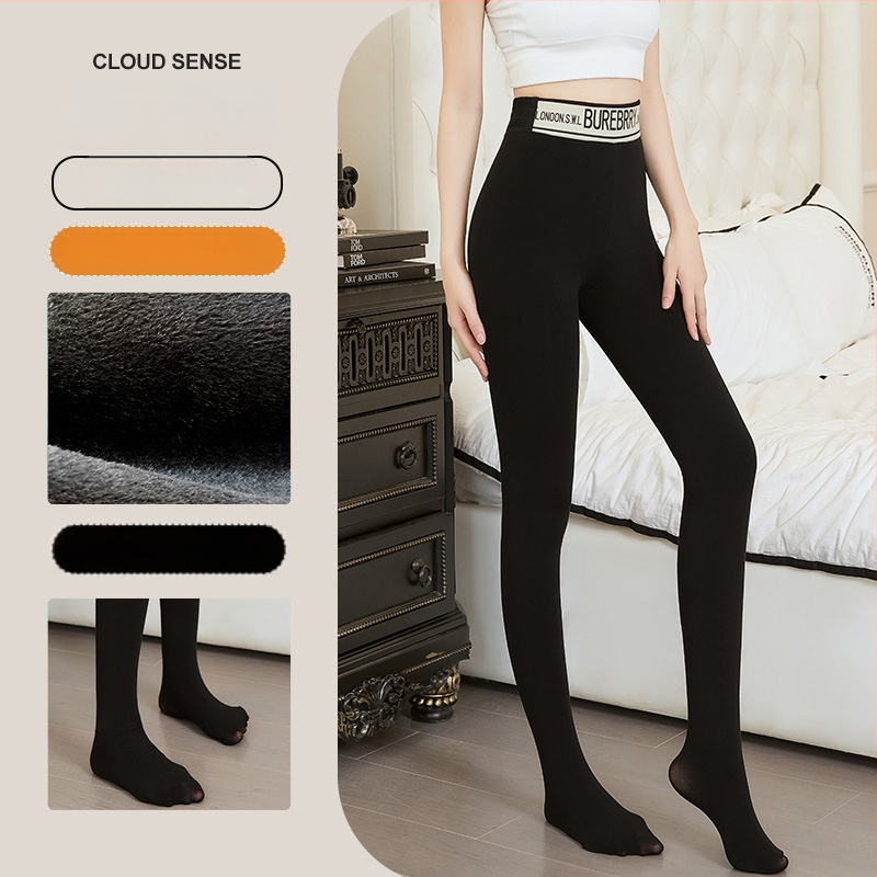 Γυναικείες παντελόνες από νάιλον και σπάντεξ, με φλίς εσωτερική επένδυση για τον χειμώνα, σε στυλ ολόσωμου παντελονιού, υψηλή ελαστικότητα