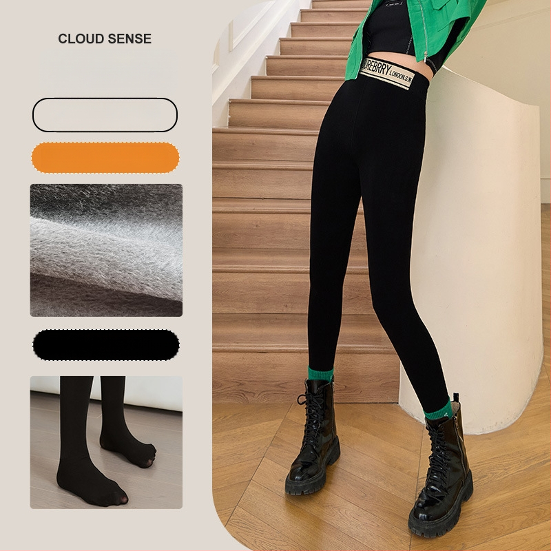 Γυναικείες παντελόνες από νάιλον και σπάντεξ, με φλίς εσωτερική επένδυση για τον χειμώνα, σε στυλ ολόσωμου παντελονιού, υψηλή ελαστικότητα