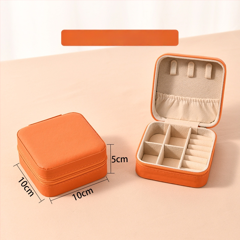 Ékszerdoboz tükrössel és cipzárral - Cortex anyag, casual stílus, kemény kivitel