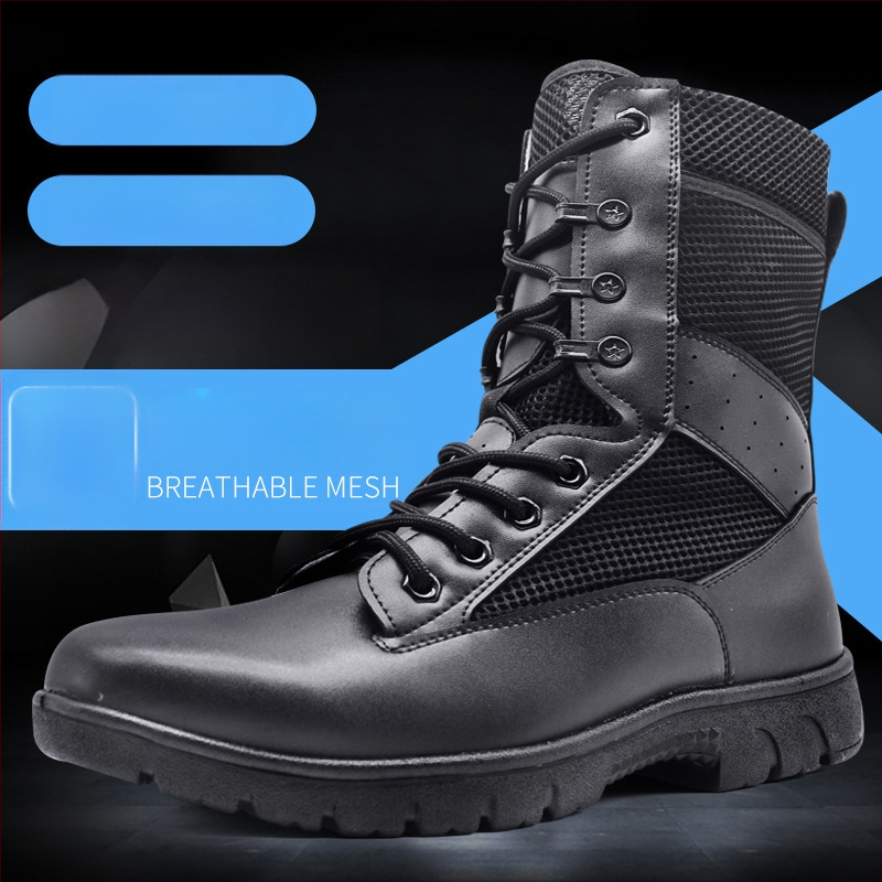 Unisex ultra-lengvi aukštų batų koviniai batai, kvėpuojantys, atsparūs vandeniui, šoką slopinantys, greitai džiūstantys, taktiniai lauko batai