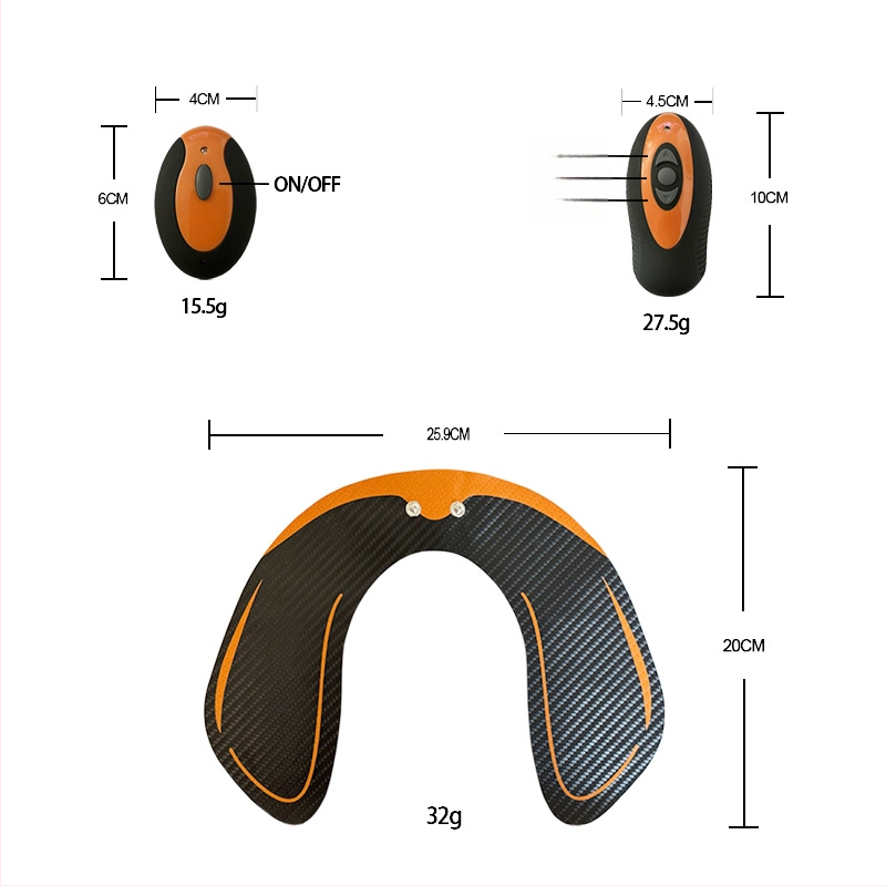 EMS klubų treniravimo įrenginys, įkraunamas, USB, modelis VNM-132, svoris 80–150 g
