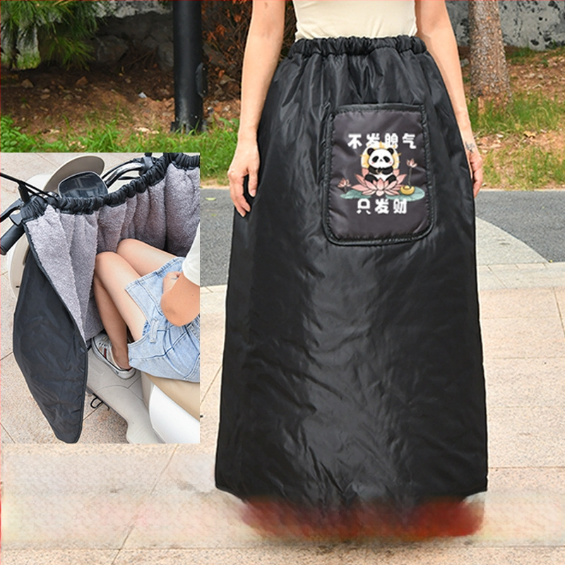 Elektromos járművek szélvédett szoknya — téli quiltelt kerékpáros szoknya fleece béléssel, vízálló Oxford anyag (Anyag: vízálló Oxford; Stílus: quiltelt; Modellok: elektromos autó, motorkerékpár, akkumulátoros autó, tricikli; Funkciók: összecsukható, kopás