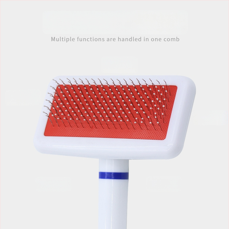 Pieptene pentru animale de companie, corp din plastic PP, ace din oțel inoxidabil și mâner din plastic, pentru câini și pisici