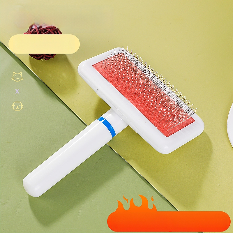 Pieptene de îngrijire pentru animale JBN - HIPS + oțel inoxidabil, pentru pisici și câini