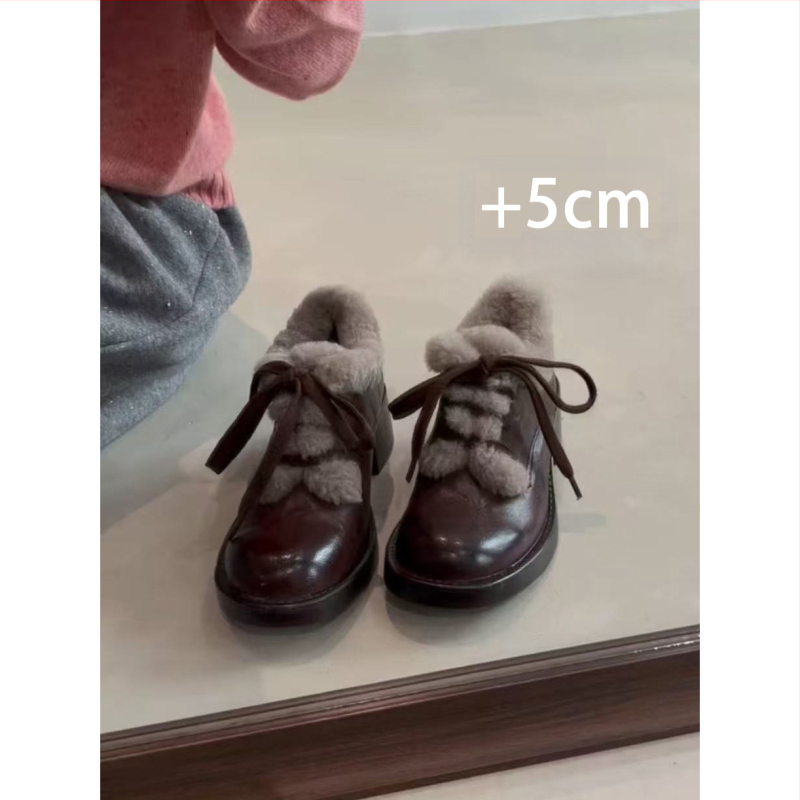 Дамски мокасини с връзки – кръгла носка, ретро стил, горна част от телешка кожа, подплата от вълнен смес, стелка от овча кожа, подметка гума, среден ток 3–5 cm, зимно/есенно