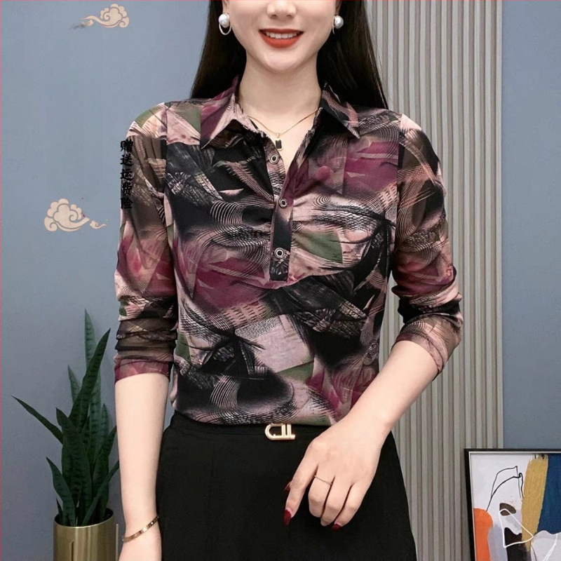 Cămașă de damă - Primăvara 2025, țesătură poliester (>95%), stil pentru naveta/temperament, finisaj la temperaturi ridicate