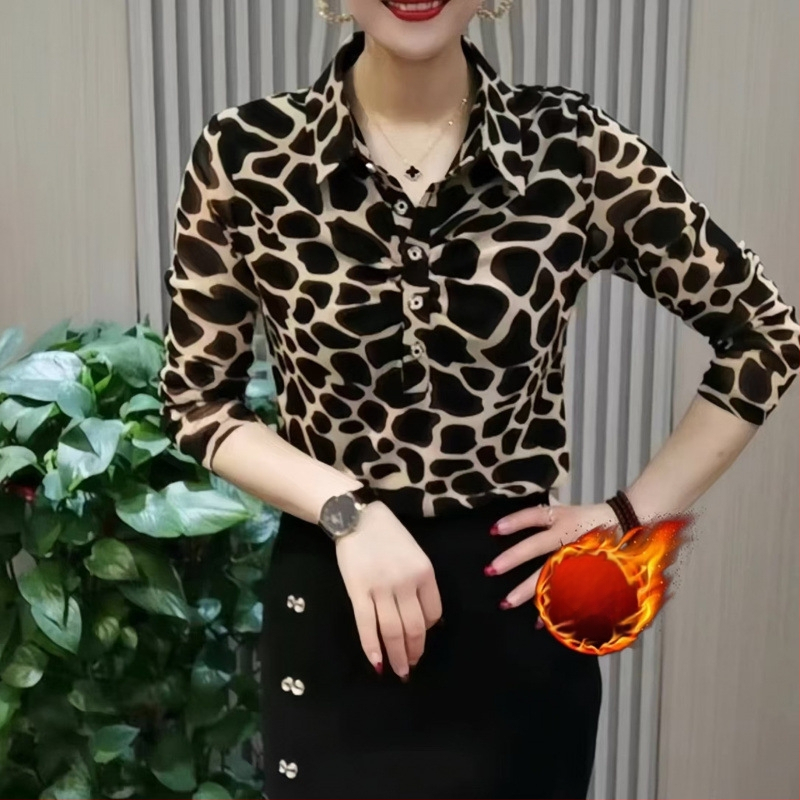 Cămașă de damă - Primăvara 2025, țesătură poliester (>95%), stil pentru naveta/temperament, finisaj la temperaturi ridicate