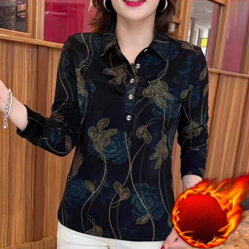 Cămașă de damă - Primăvara 2025, țesătură poliester (>95%), stil pentru naveta/temperament, finisaj la temperaturi ridicate