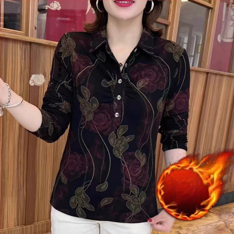 Cămașă de damă - Primăvara 2025, țesătură poliester (>95%), stil pentru naveta/temperament, finisaj la temperaturi ridicate