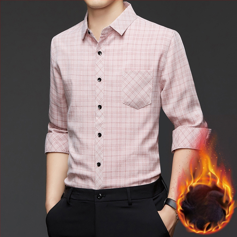 Πουκάμισο καρό με επένδυση φλίς, αστικός στυλ καρντγκάν, ύφασμα: μίξη χημικών ινών, χειμερινή σεζόν