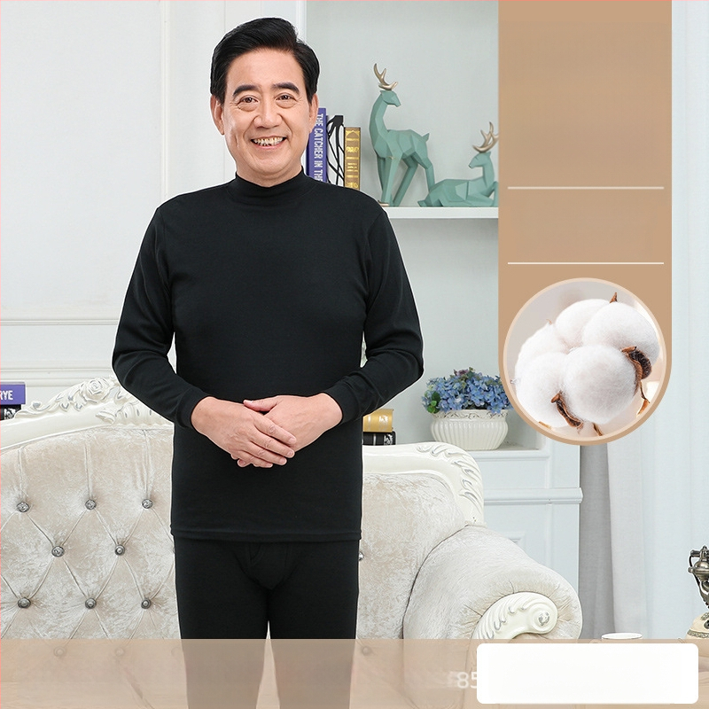 Set de lenjerie termică masculină din bumbac 100%, antibacterian, material subțire, cu glugă, păstrează căldura