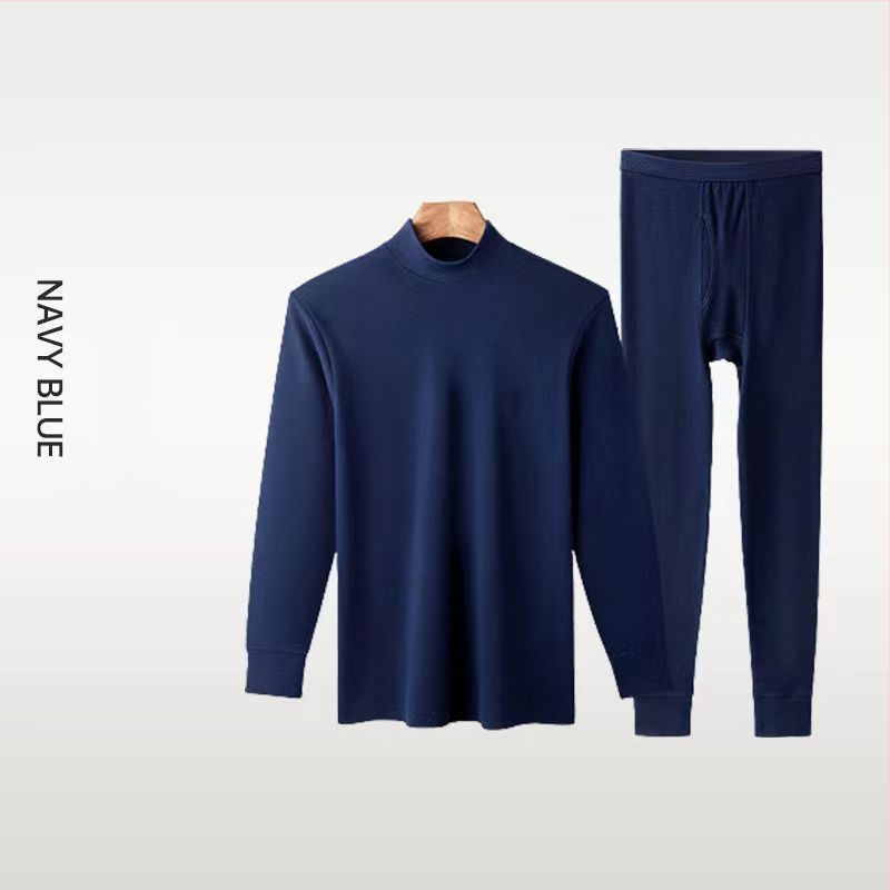 Set termic pentru bărbați din bumbac: material elastic de bumbac; material principal: bumbac; conținut de bumbac 90%; greutate a țesăturii 181–200 g/m²; izolație termică puternică