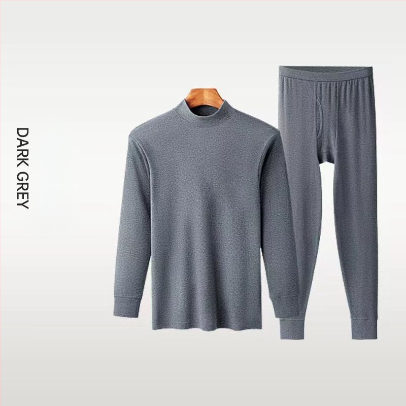 Set termic pentru bărbați din bumbac: material elastic de bumbac; material principal: bumbac; conținut de bumbac 90%; greutate a țesăturii 181–200 g/m²; izolație termică puternică