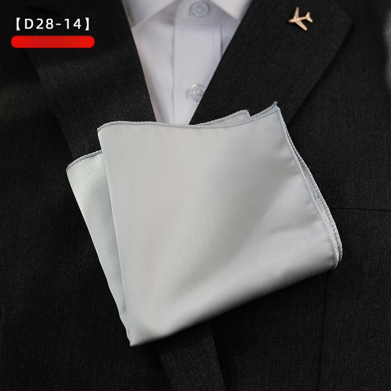 Monochrominė kišenės skarelė, poliesterio siūlai, džakardas, lengvas prabangos stilius, poliesterio pamušalas