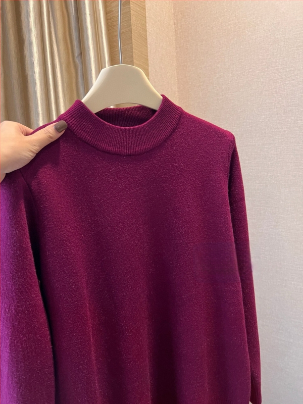 Fleece-pleteni bazni top s kapuljom i polutorkom, dugi rukavi, jednobojni uzorak; tkanina: vunena mješavina s poliestrom