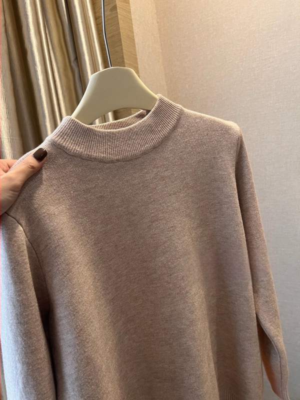 Fleece-pleteni bazni top s kapuljom i polutorkom, dugi rukavi, jednobojni uzorak; tkanina: vunena mješavina s poliestrom