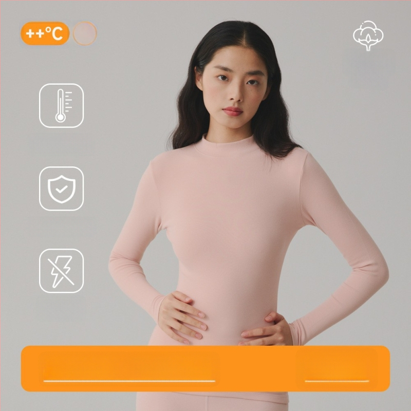 Pulover din 95% bumbac, antibacterian, textură periată, țesătură groasă, guler mediu, top de toamnă