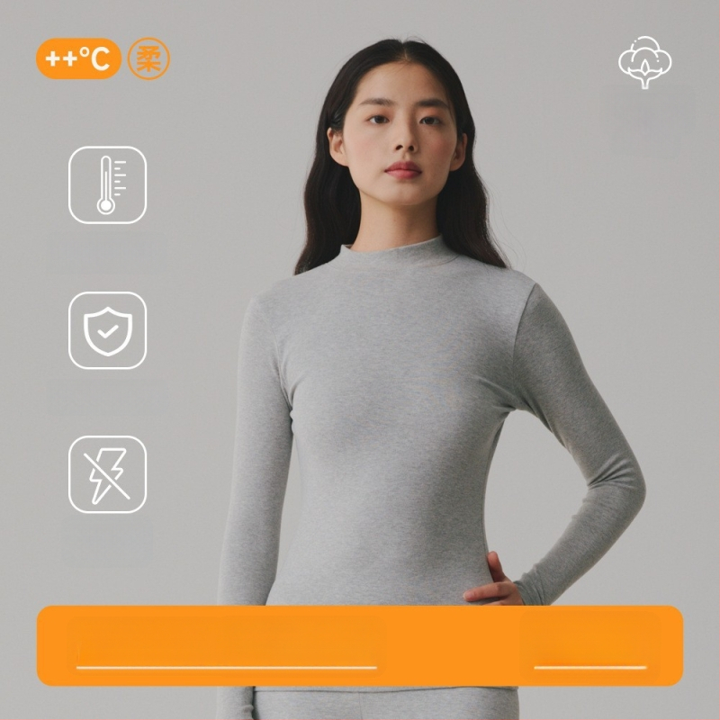 Pulover din 95% bumbac, antibacterian, textură periată, țesătură groasă, guler mediu, top de toamnă