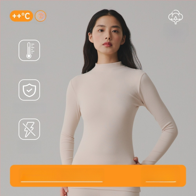 Pulover din 95% bumbac, antibacterian, textură periată, țesătură groasă, guler mediu, top de toamnă