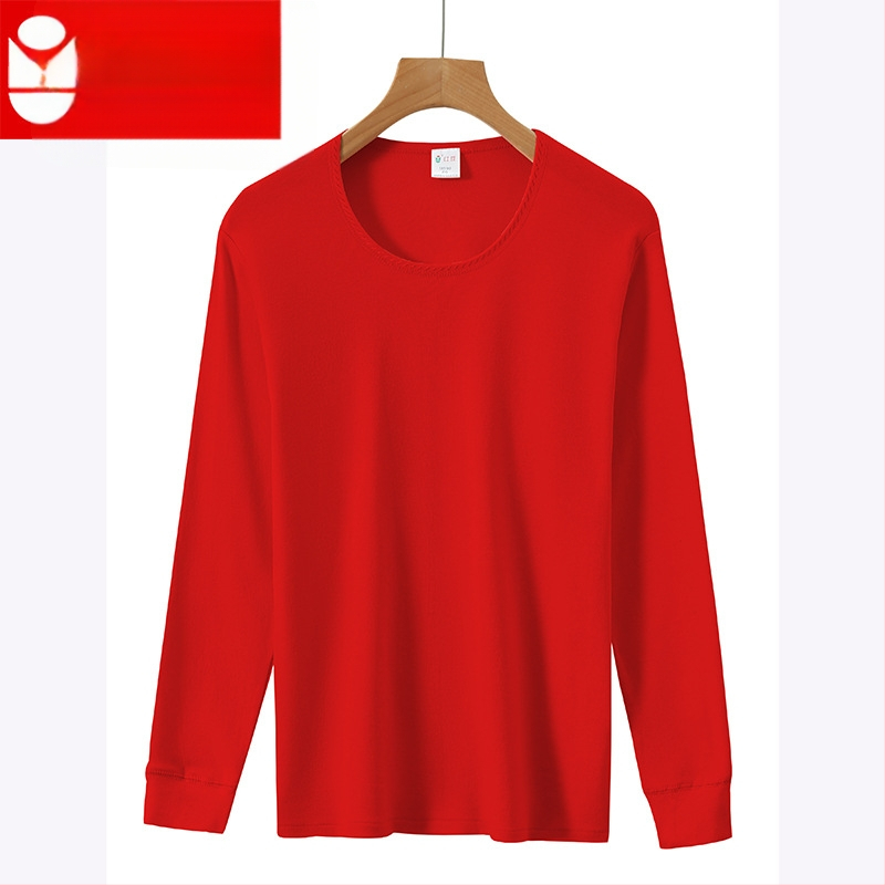 Top termic din bumbac 100%, pulover cu guler rotund, fără cusături, dintr-un singur strat, țesătură 181–200 g/m²