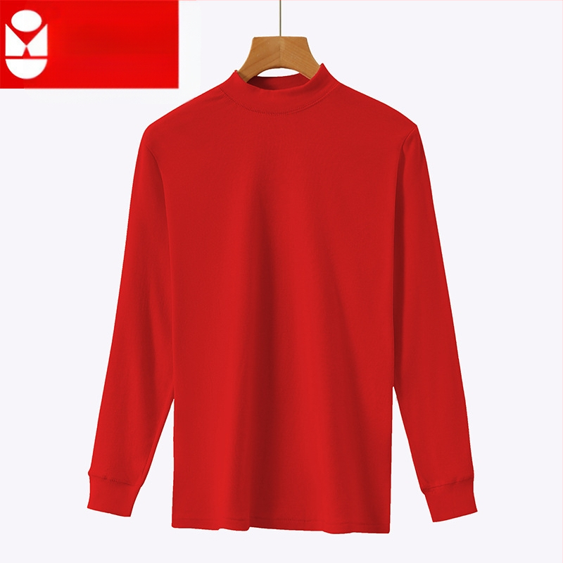 Top termic din bumbac 100%, pulover cu guler rotund, fără cusături, dintr-un singur strat, țesătură 181–200 g/m²