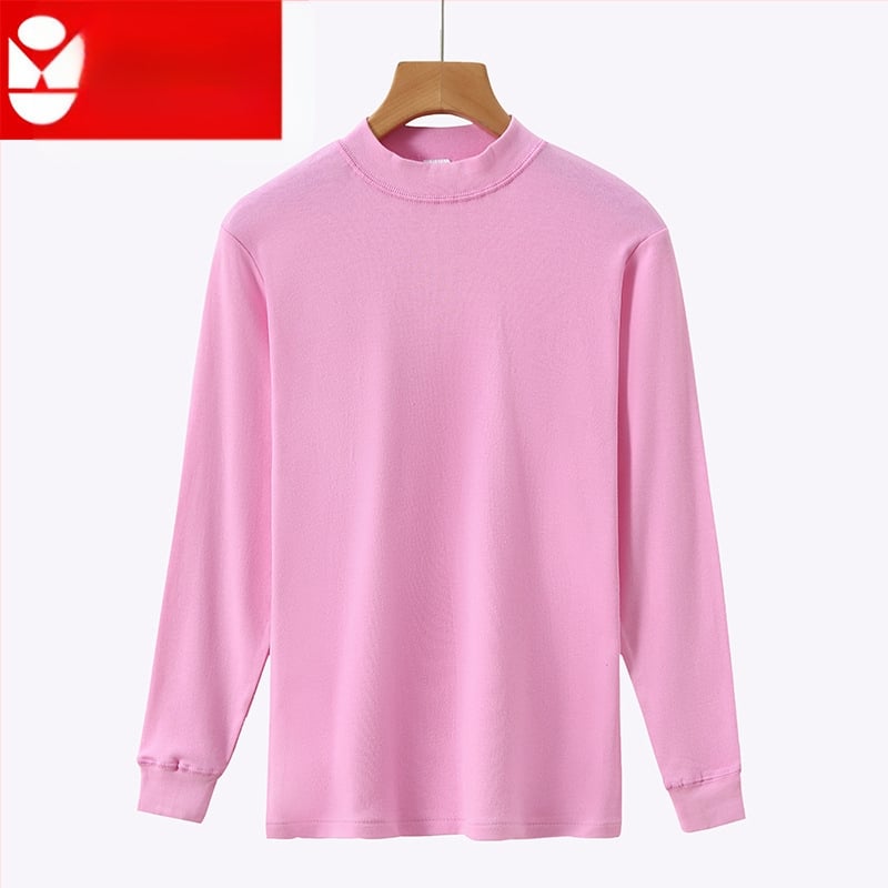 Top termic din bumbac 100%, pulover cu guler rotund, fără cusături, dintr-un singur strat, țesătură 181–200 g/m²