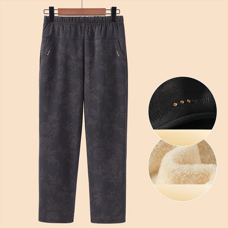 Pantaloni largi pentru femei, stil casual japonez/koreean, poliester 95% + spandex 5%, microelasticitate, grosime medie