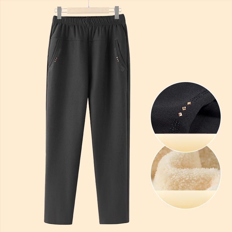 Pantaloni largi pentru femei, stil casual japonez/koreean, poliester 95% + spandex 5%, microelasticitate, grosime medie