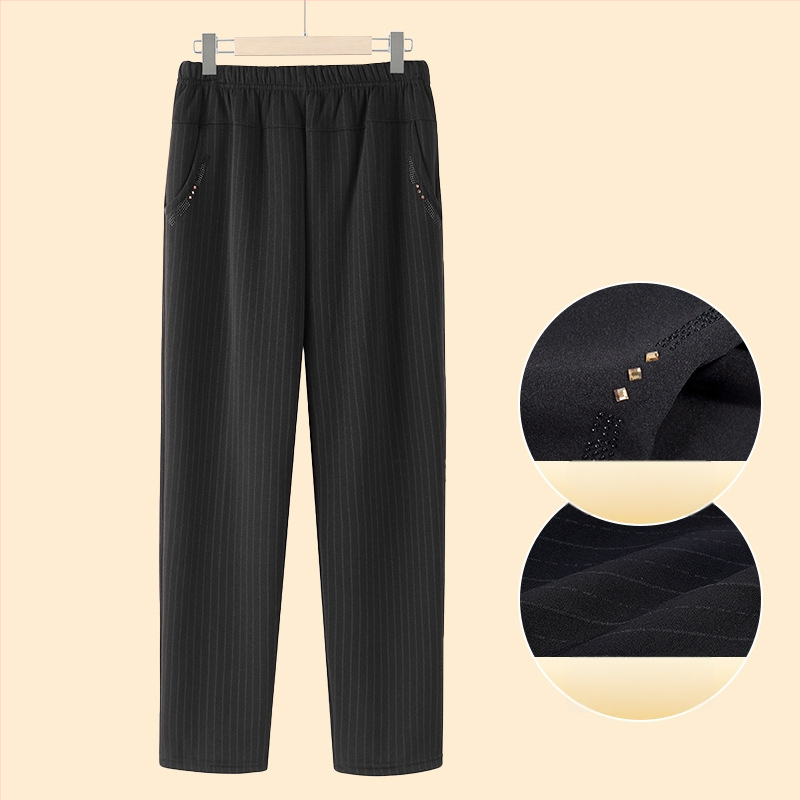 Pantaloni largi pentru femei, stil casual japonez/koreean, poliester 95% + spandex 5%, microelasticitate, grosime medie