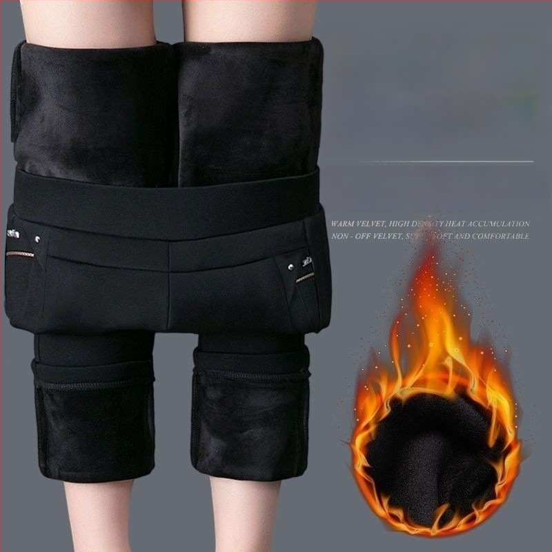 Pantaloni femei cu talie înaltă, croială dreaptă, poliester, elasticitate ușoară, lungi