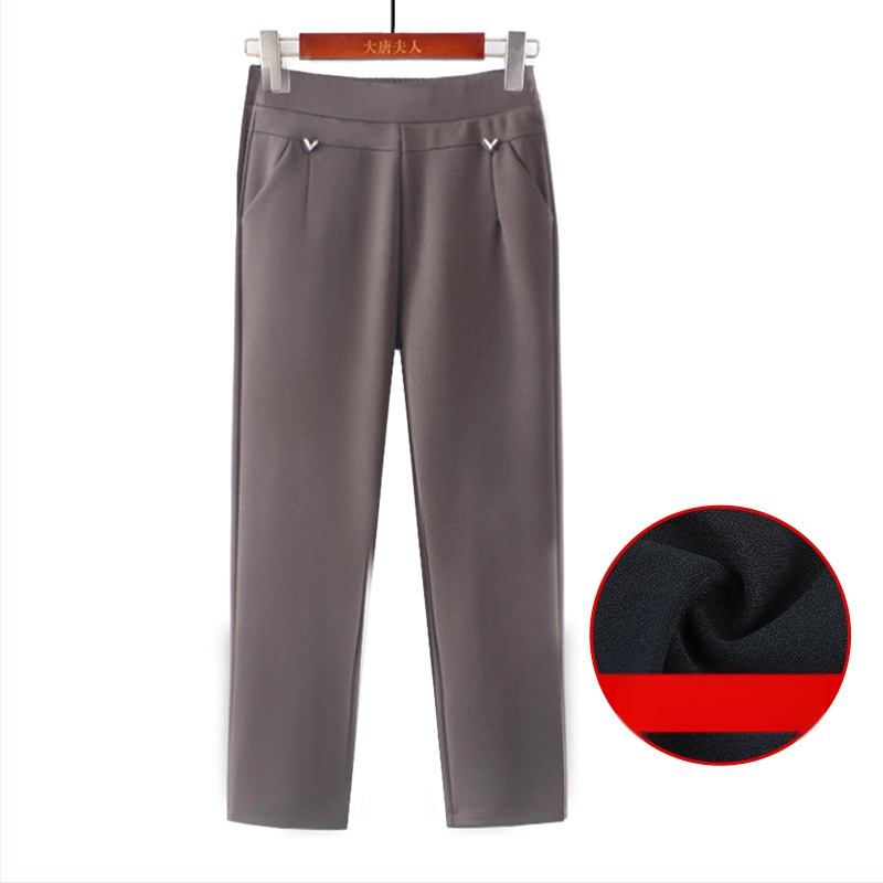 Pantaloni - croială lejeră, microelastic, poliester gros, fără călcare, pentru iarnă (Poliester >95%, Grosime, Microelastic, Fără călcare)