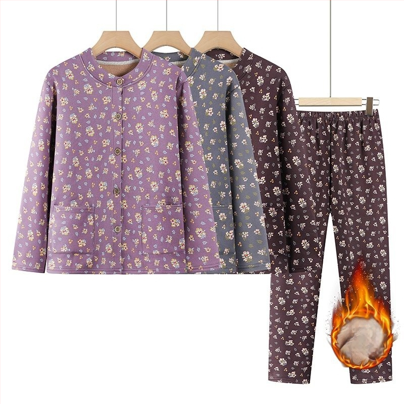 Комплект кардиган и свободни панталони с висока талия – Derong полиестер с флисово подплата; екстра дебела тъкан 351–400 g/m²; подплата 91–95%; есенно-зимно.