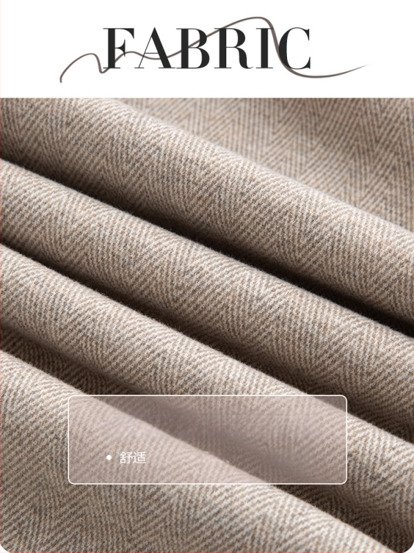 Pantaloni elastici talie înaltă drepti, căptuți cu fleece, pentru toamnă-iarnă 2025, țesătură TR PVC ≤30%, model solid