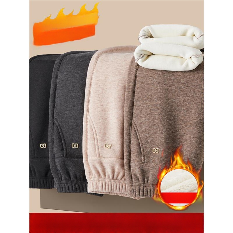 Pantaloni de iarnă pentru femei, poliester >95%, croială conică (tapered), stil casual, iarna 2025