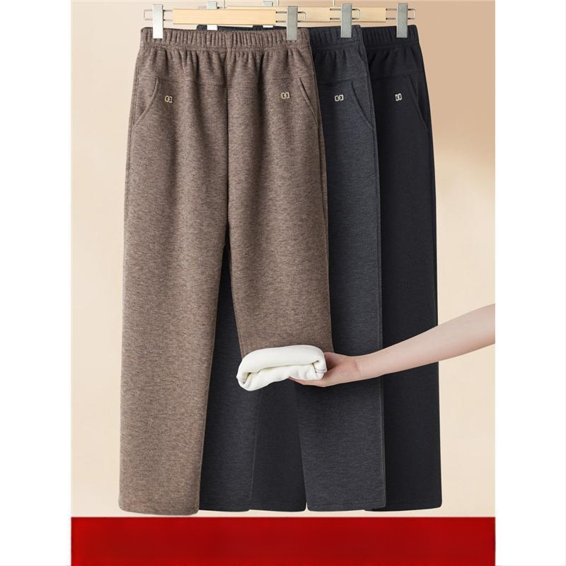 Pantaloni de iarnă pentru femei, poliester >95%, croială conică (tapered), stil casual, iarna 2025