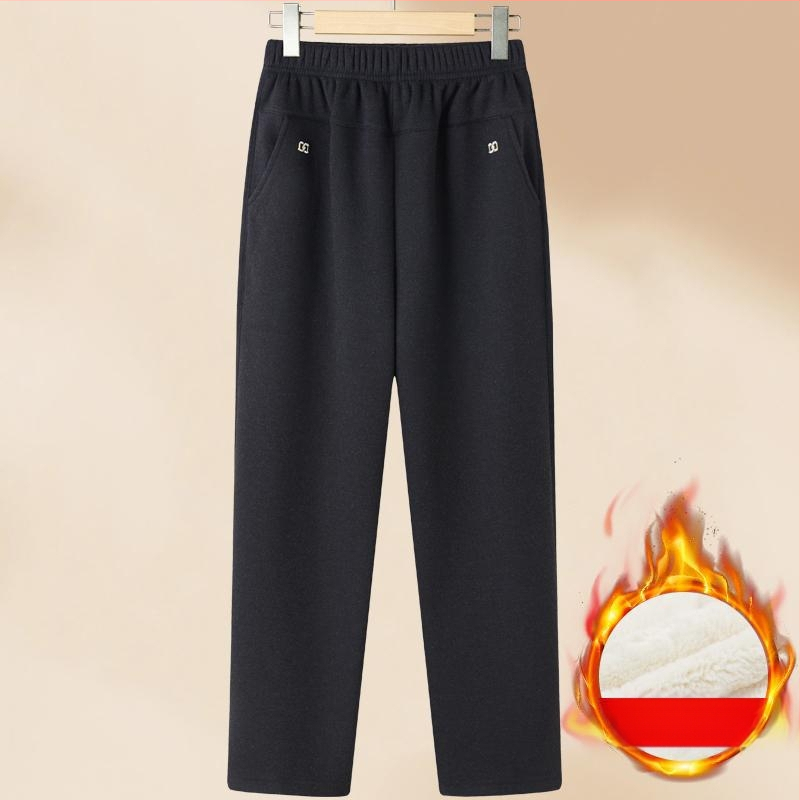 Pantaloni de iarnă pentru femei, poliester >95%, croială conică (tapered), stil casual, iarna 2025