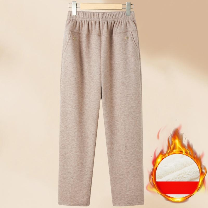 Pantaloni de iarnă pentru femei, poliester >95%, croială conică (tapered), stil casual, iarna 2025