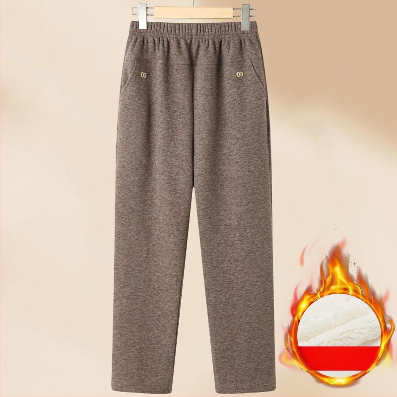 Pantaloni de iarnă pentru femei, poliester >95%, croială conică (tapered), stil casual, iarna 2025