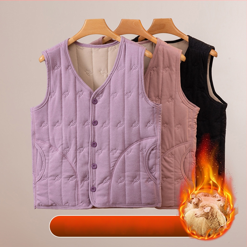 Vesta feminină căptușită cu fleece, toamnă-iarnă 2025, stil elegant pentru naveta urbană, model houndstooth, țesătură viscoză-poliester (90-95% poliester), lungime medie