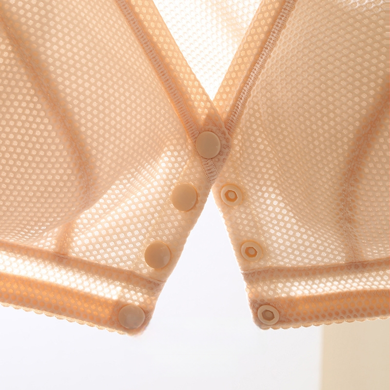 Сутиен без костички за средна възраст и по-възрастни, Push-Up, плюс размер, спортен тънък модел, предно закопчаване, нейлон с памучна подплата, пълна чашка