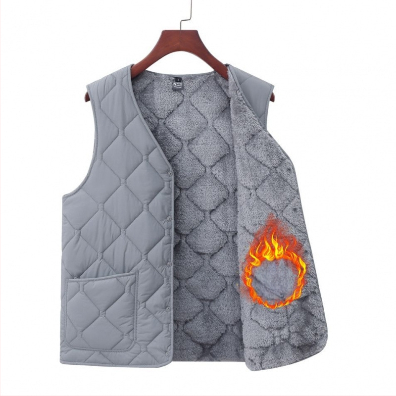 Pamut mellény corduroy külsővel, fő anyag nyúlszőr, poliészter bélés, kapucnival.