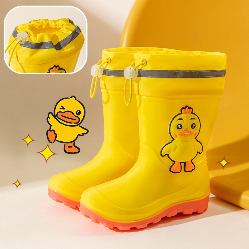 Dječje visoke čizme za kišu, protuklizna podloga, s fleecem unutarnjom podstavom, vodootporne