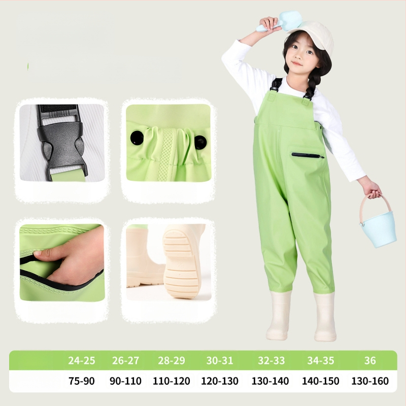 Pantaloni impermeabili pentru copii pentru activități în apă - țesătură PVC, respirabili, rezistenți la uzură, unisex, pentru toate anotimpurile