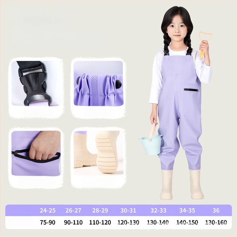 Pantaloni impermeabili pentru copii pentru activități în apă - țesătură PVC, respirabili, rezistenți la uzură, unisex, pentru toate anotimpurile